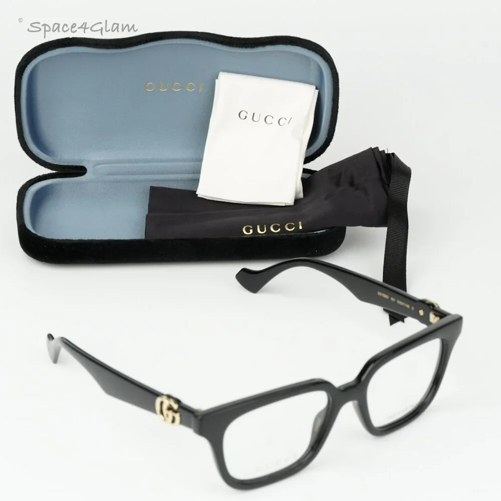 BRAND NEW Gucci GG1536O 001 Black Square Women Eyeglasses GG 1536O - Picture 5 of 11